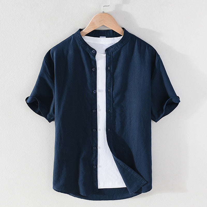 2022 Linen Men Shirts Cotton Men's Shirts Quality Linen Shirt Men