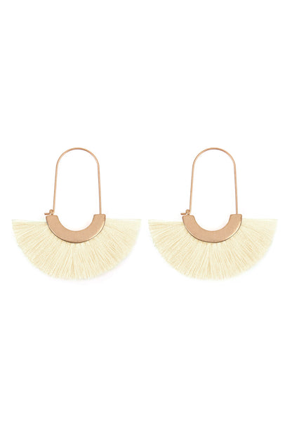 Mye1038 - Fan Shape Drop Hoop Earrings