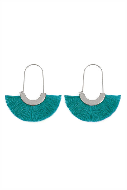 Mye1038 - Fan Shape Drop Hoop Earrings