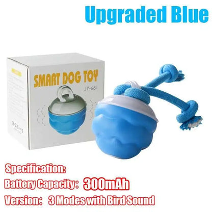 Interactive Dog Toys Smart Rolling Ball With Rope Motion Activated