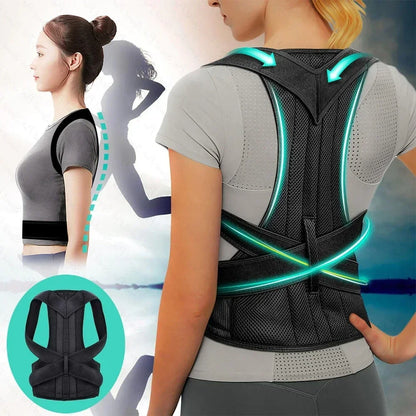 Reinforced Belt Lumbar Column Posture Corrector Vest  Adjustable Back Support