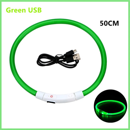 USB Rechargeable Luminous Collar Led Glowing Collar for Dogs & Cats