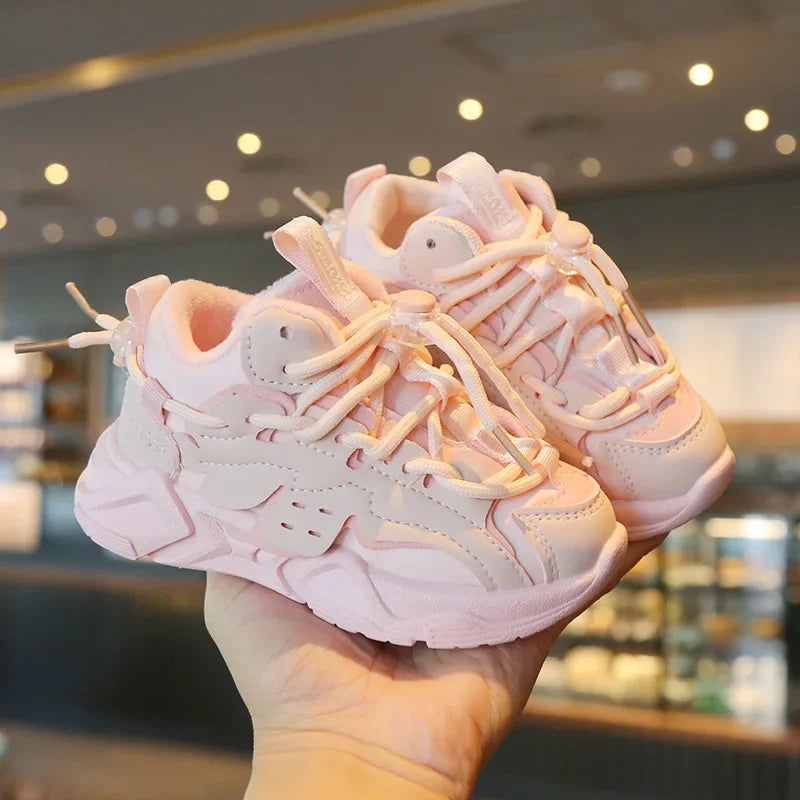 Plush Children Chunky Sneakers Waterproof Boys Sports Shoes