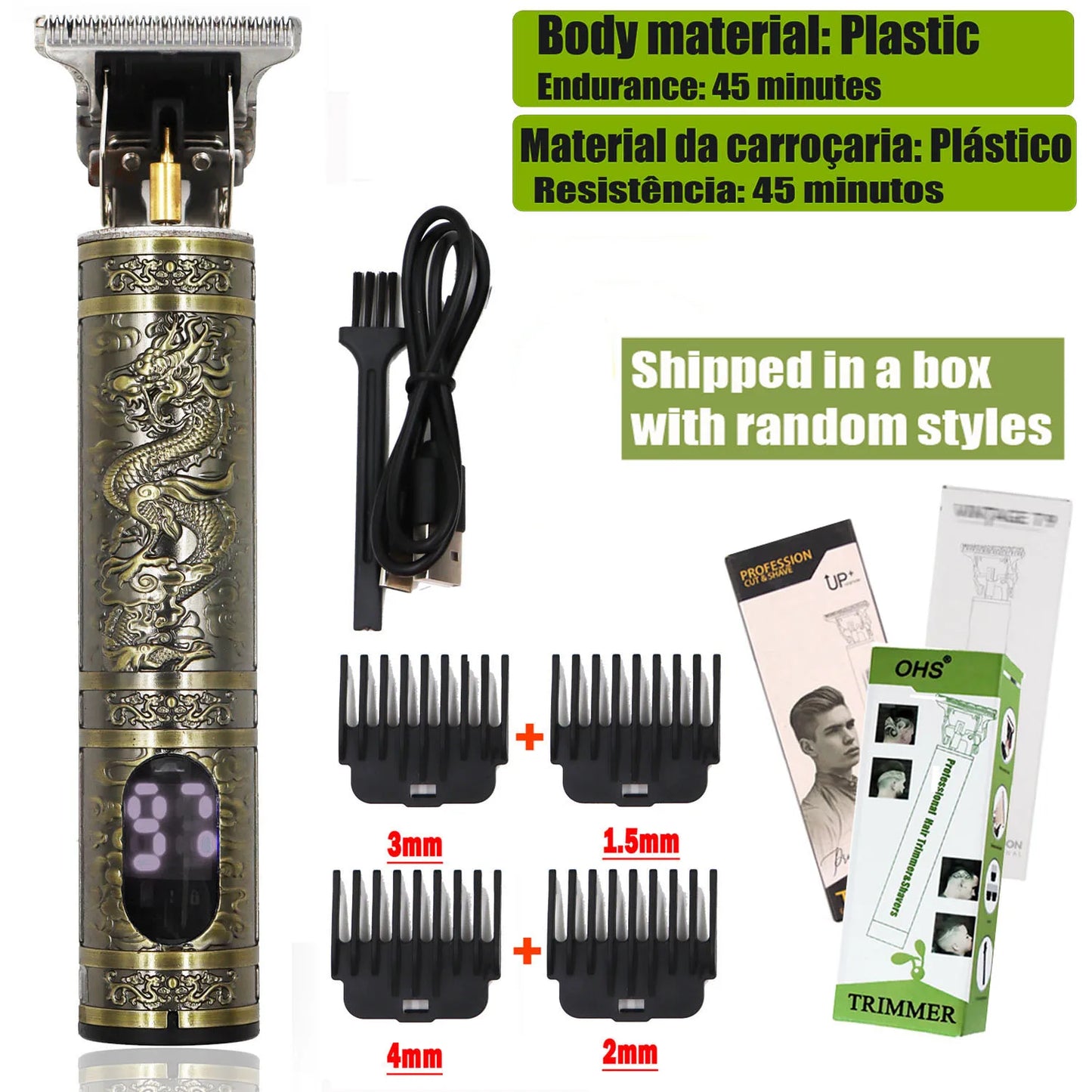 T9 Hair Clipper Repair Beard Shaving Body Hair Trimmer Clippers Electric
