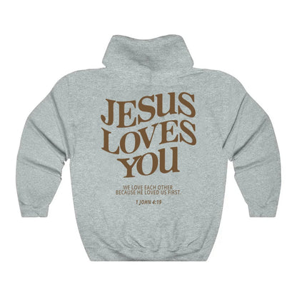 Christian Hooded Sweatshirt Jesus Pullover Bible Verse Aesthetic Clothing