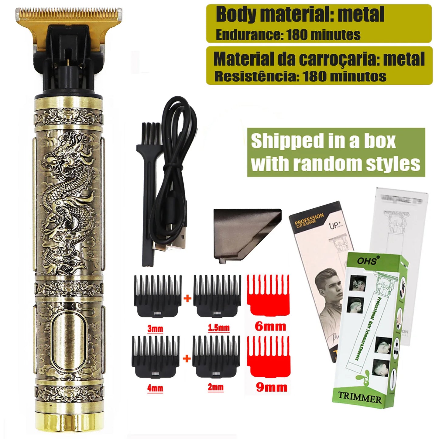T9 Hair Clipper Repair Beard Shaving Body Hair Trimmer Clippers Electric
