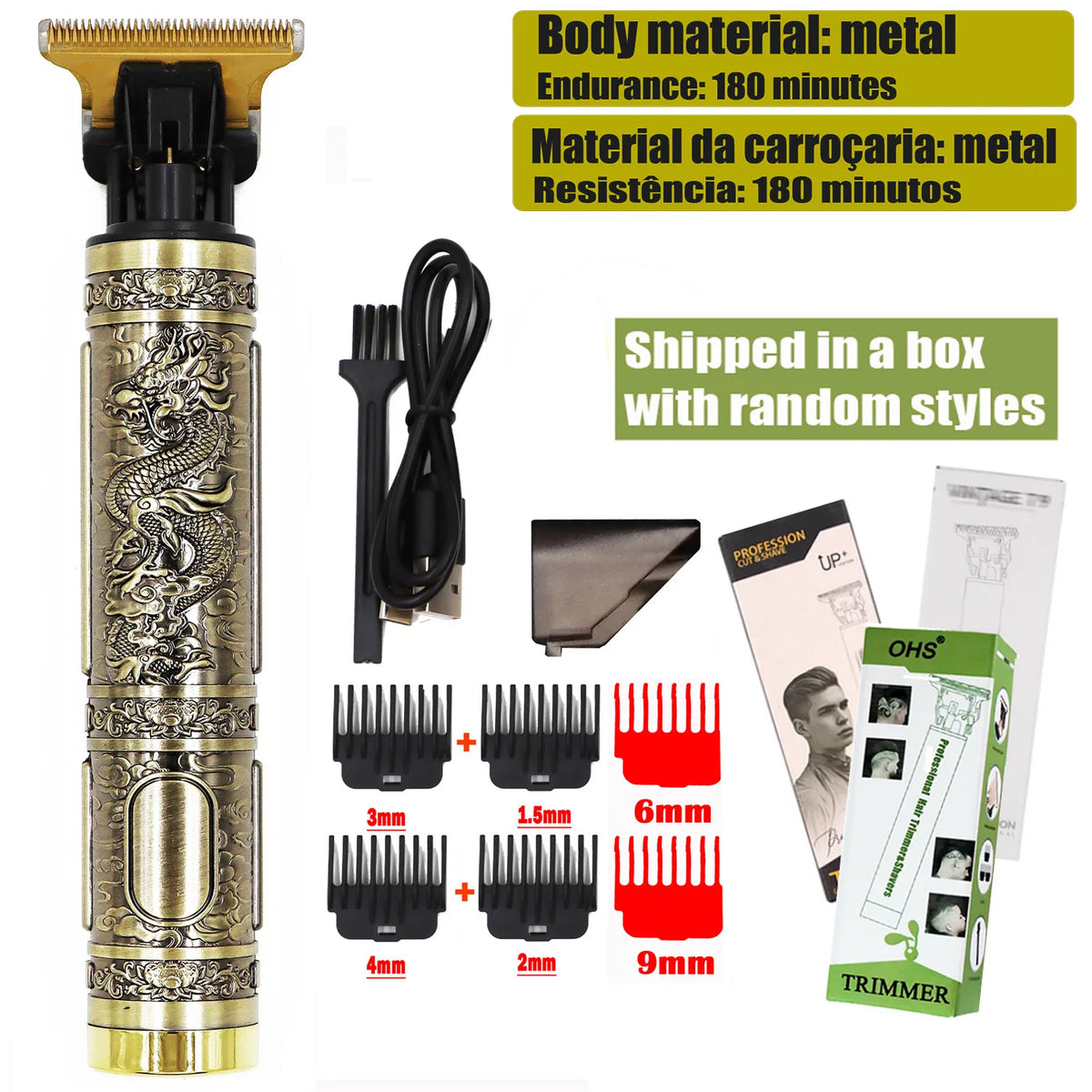 T9 Hair Clipper Repair Beard Shaving Body Hair Trimmer Clippers Electric