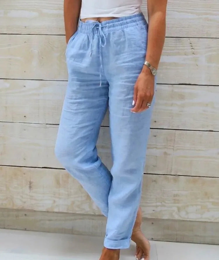 Casual Trousers Streetwear Solid Female Clothes