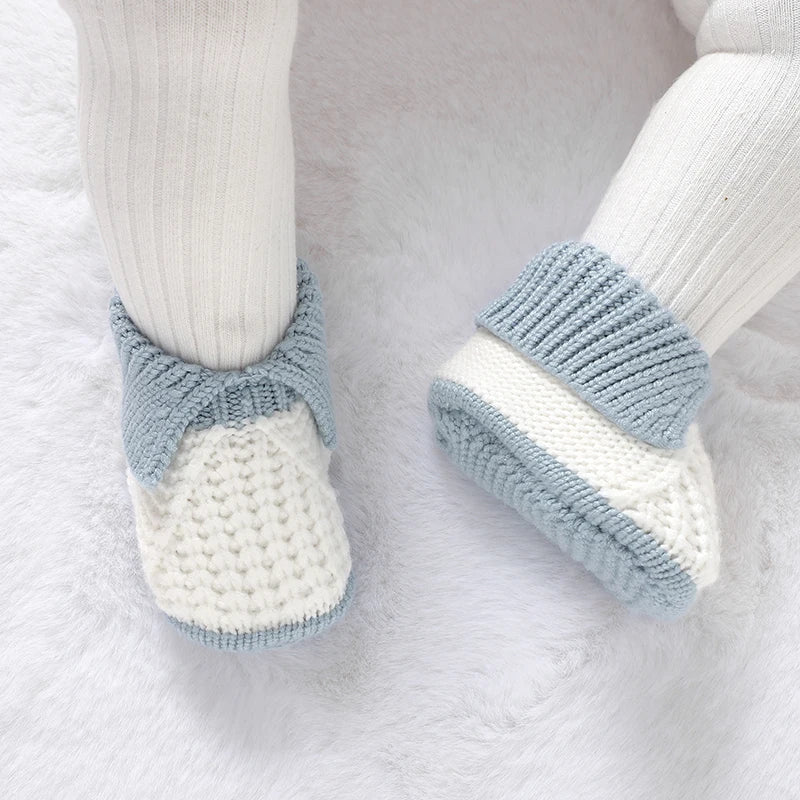 Newborn Baby Shoes Knit Infant Boys Girls Boots Shoes 0-18m Chlid Footwear