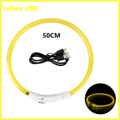 USB Rechargeable Luminous Collar Led Glowing Collar for Dogs & Cats