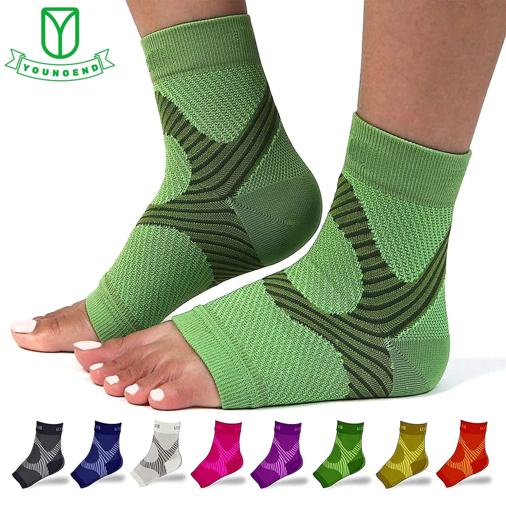 1Pair  Plantar Fasciitis Splint Night Compression Sock Heel Supports for Heels