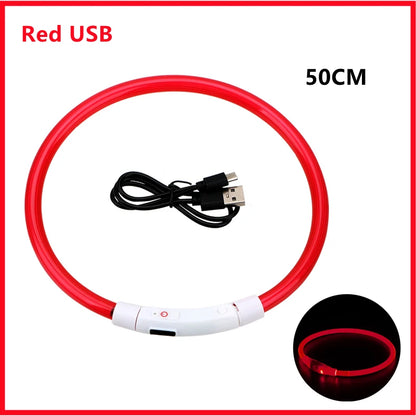 USB Rechargeable Luminous Collar Led Glowing Collar for Dogs & Cats