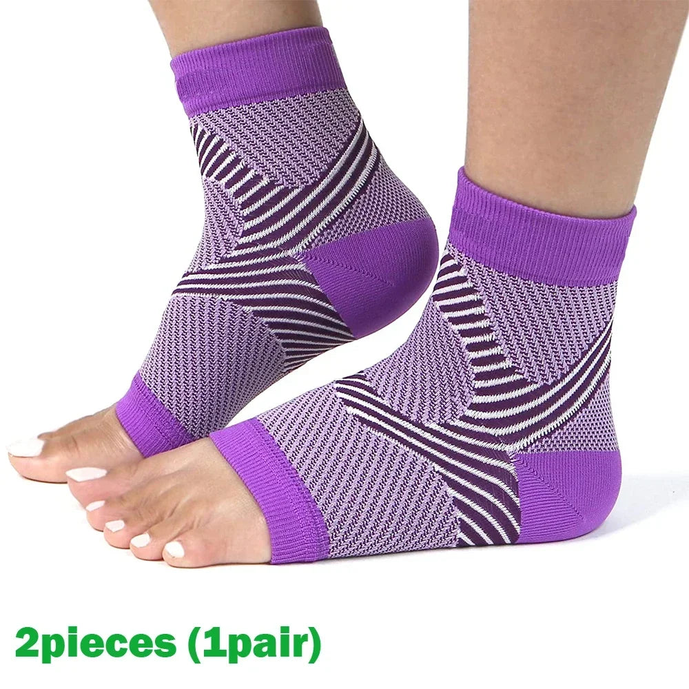 1Pair  Plantar Fasciitis Splint Night Compression Sock Heel Supports for Heels