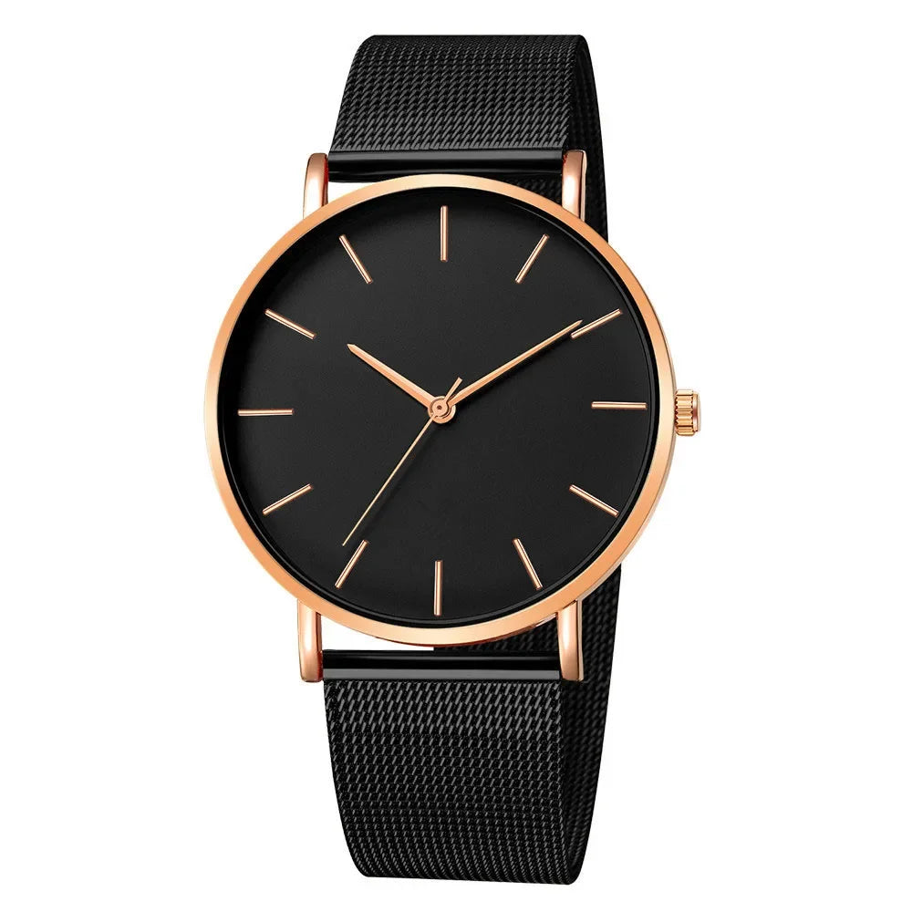 Leisure Simple Women Watch 2025 Vintage Mesh Belt Ultra-Thin Fashion  Luxury Man Wrist Watches