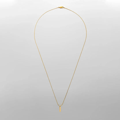 eManco Square Pendant Necklace Simple Fashion New  White Gold Stainless Steel Collarbone Chain Does Not Lose Color Wholesale