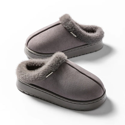 Fashion Women Fluffy Slippers for Autumn and Winter Indoor EVA Thick Sole