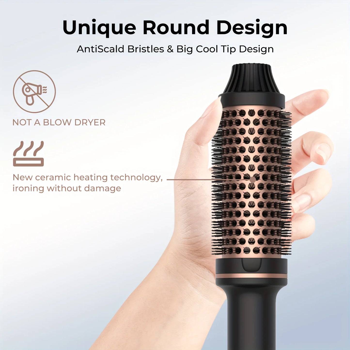 3 in 1 Ionic Hair Curler Straightener Professional Curling Hair Styling Brush
