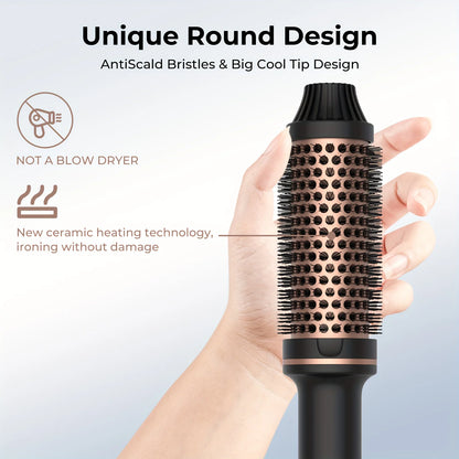 3 in 1 Ionic Hair Curler Straightener Professional Curling Hair Styling Brush