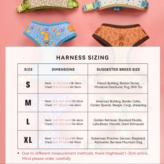 Pet Harness & Color Matching ID Tag Free