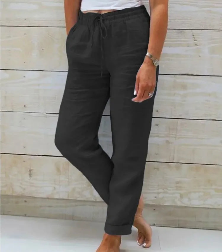 Casual Trousers Streetwear Solid Female Clothes