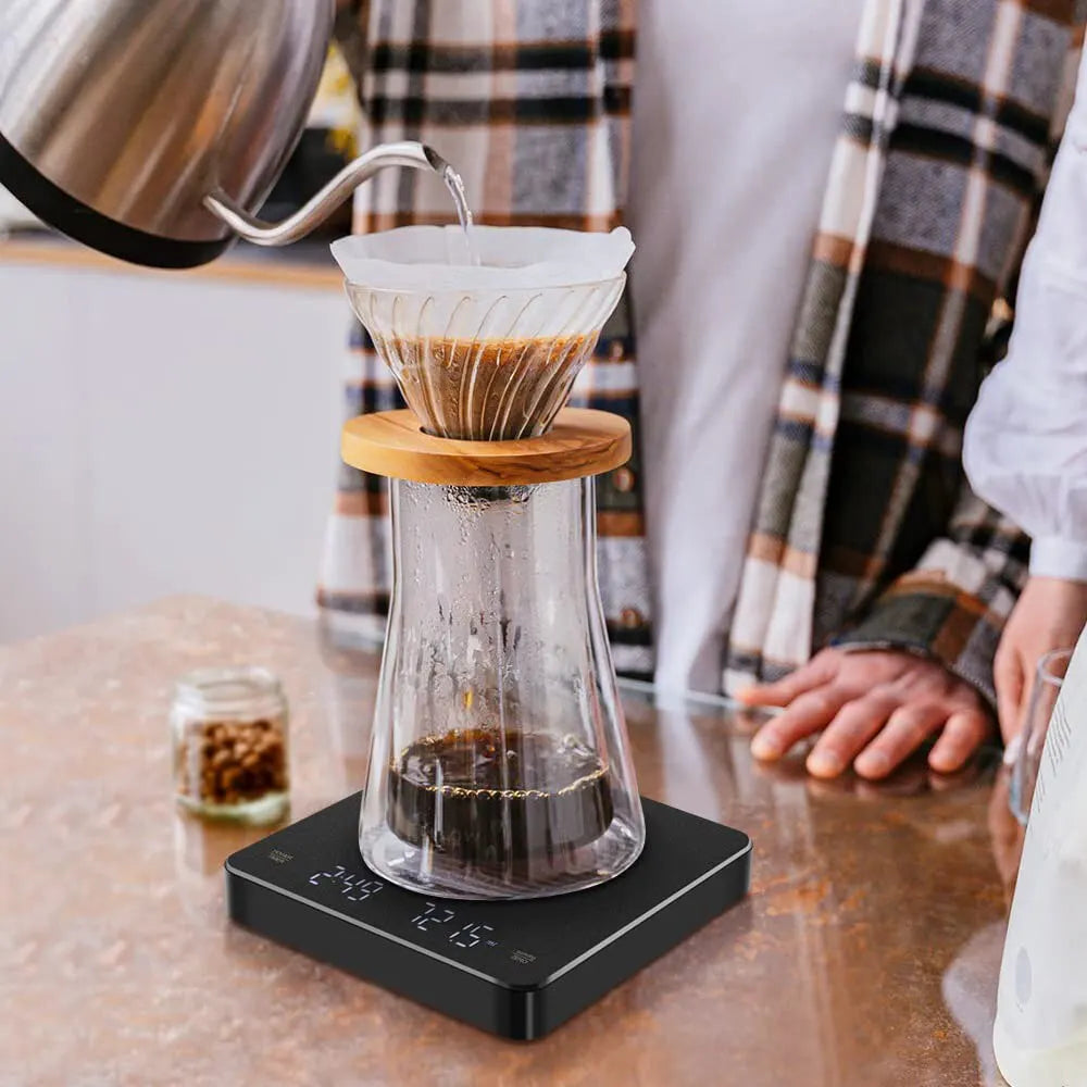 Digital Scale With Timer LED Screen Espresso USB 3kg Max.