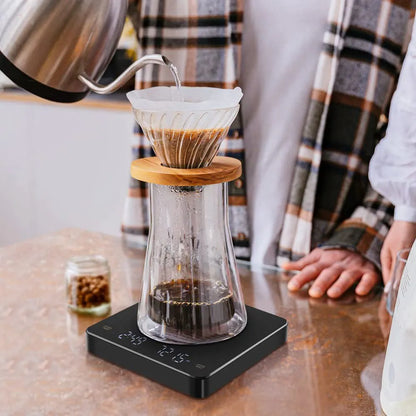 Digital Scale With Timer LED Screen Espresso USB 3kg Max.