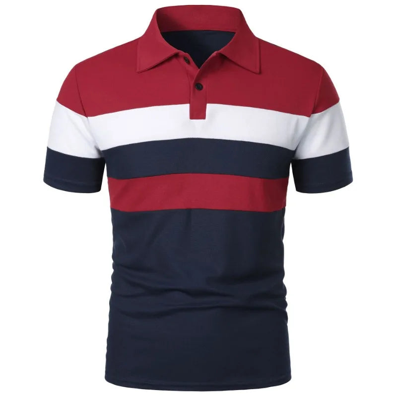 Summer Luxury Polo Shirt Mens Polo Large T Shirts Shorts Sleeve Turn-Down Collar