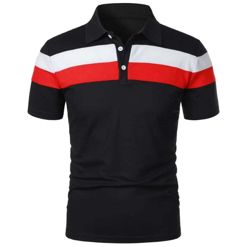 Summer Luxury Polo Shirt Mens Polo Large T Shirts Shorts Sleeve Turn-Down Collar