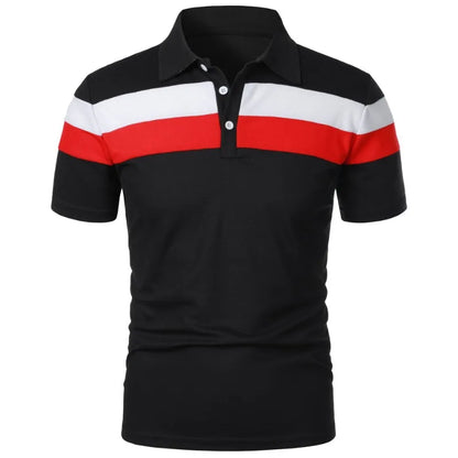 Summer Luxury Polo Shirt Mens Polo Large T Shirts Shorts Sleeve Turn-Down Collar