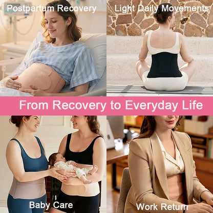 Postpartum Belly Band Abdominal Binder C-Section Recovery WaistTrainer for women