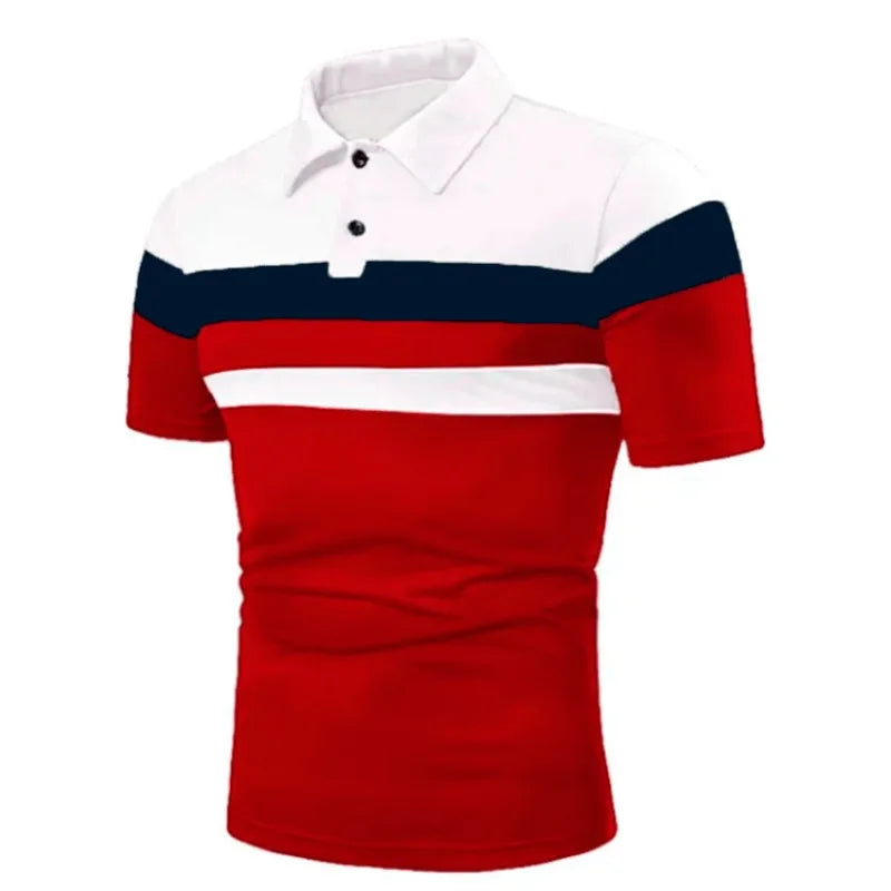 Summer Luxury Polo Shirt Mens Polo Large T Shirts Shorts Sleeve Turn-Down Collar