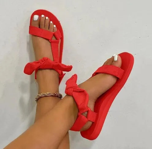 2024 Summer Flat Women's Shoes Hemp Rope Set Foot Beach Sand