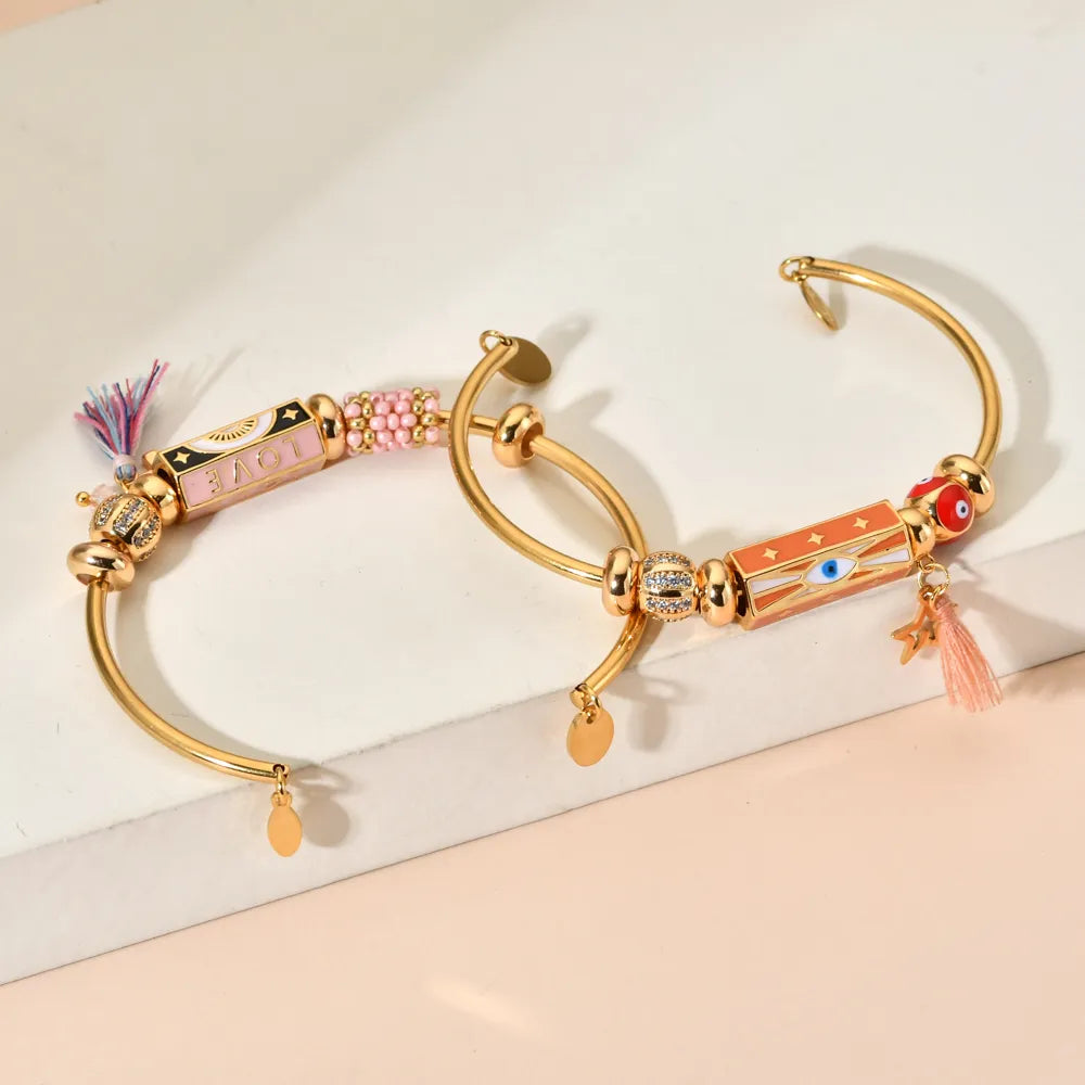Hand Cuff - Turkish Evil Eye Bangle Bracelet for Women Gifts