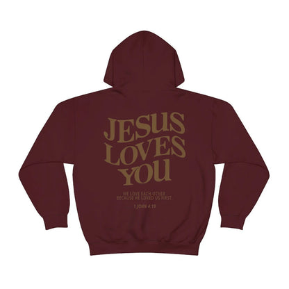 Christian Hooded Sweatshirt Jesus Pullover Bible Verse Aesthetic Clothing