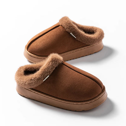 Fashion Women Fluffy Slippers for Autumn and Winter Indoor EVA Thick Sole