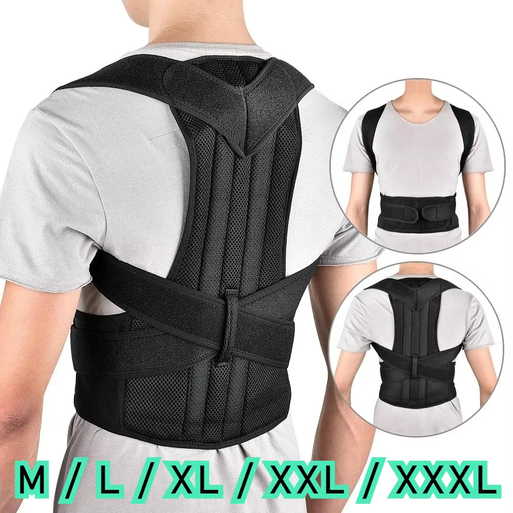 Reinforced Belt Lumbar Column Posture Corrector Vest  Adjustable Back Support