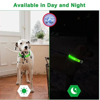 USB Rechargeable Luminous Collar Led Glowing Collar for Dogs & Cats