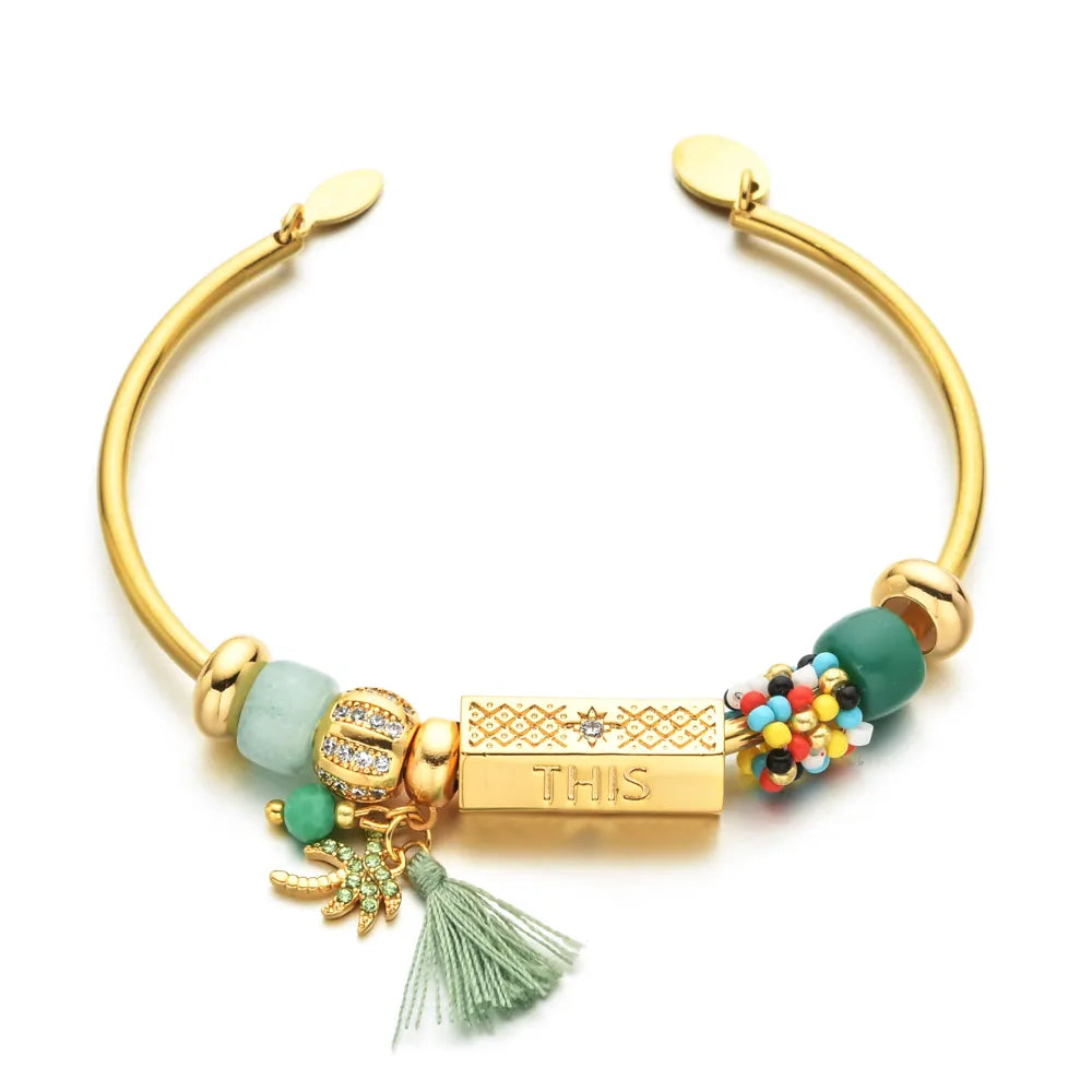 Hand Cuff - Turkish Evil Eye Bangle Bracelet for Women Gifts