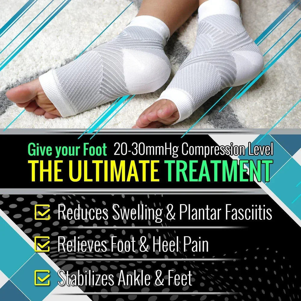 1Pair  Plantar Fasciitis Splint Night Compression Sock Heel Supports for Heels