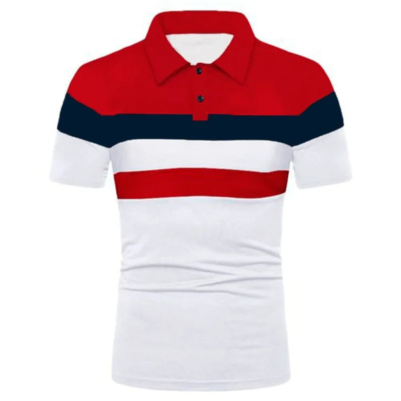 Summer Luxury Polo Shirt Mens Polo Large T Shirts Shorts Sleeve Turn-Down Collar