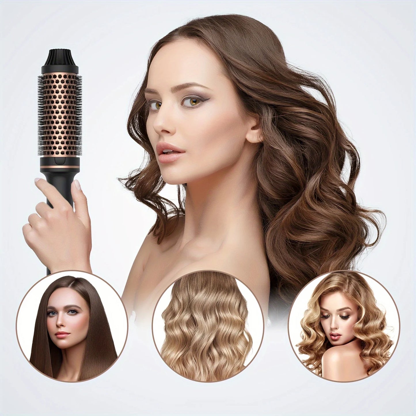 3 in 1 Ionic Hair Curler Straightener Professional Curling Hair Styling Brush