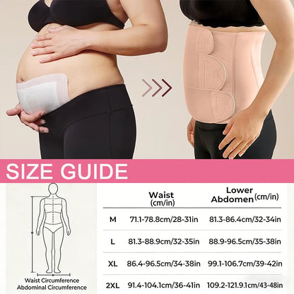 Postpartum Belly Band Abdominal Binder C-Section Recovery WaistTrainer for women