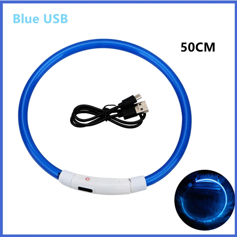 USB Rechargeable Luminous Collar Led Glowing Collar for Dogs & Cats