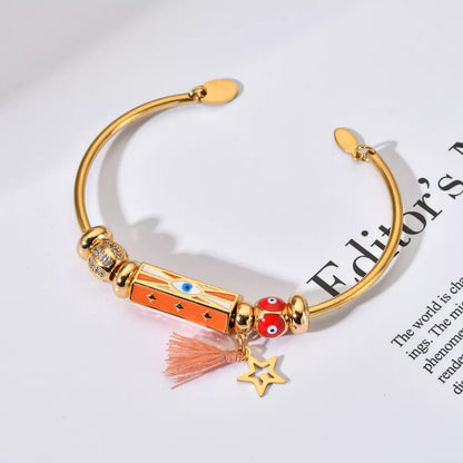 Hand Cuff - Turkish Evil Eye Bangle Bracelet for Women Gifts