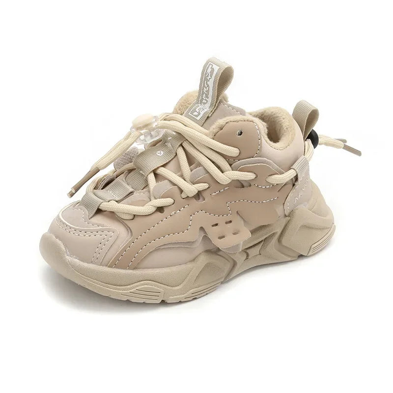 Plush Children Chunky Sneakers Waterproof Boys Sports Shoes