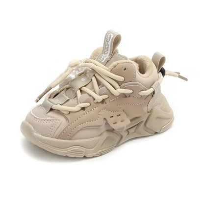 Plush Children Chunky Sneakers Waterproof Boys Sports Shoes
