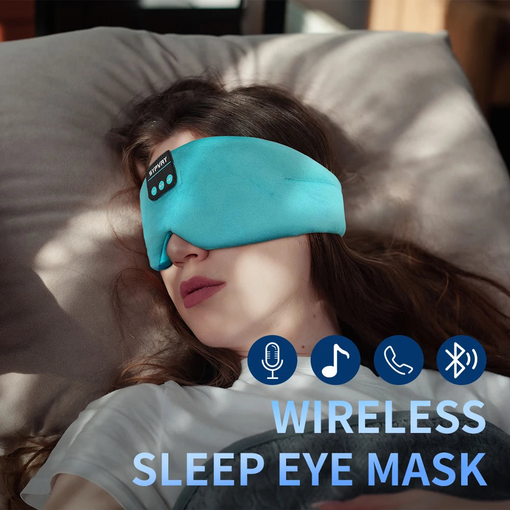 Soft Sleep Mask Bluetooth Wireless,Sleeping Headphones Adjustable Music Eye Mask