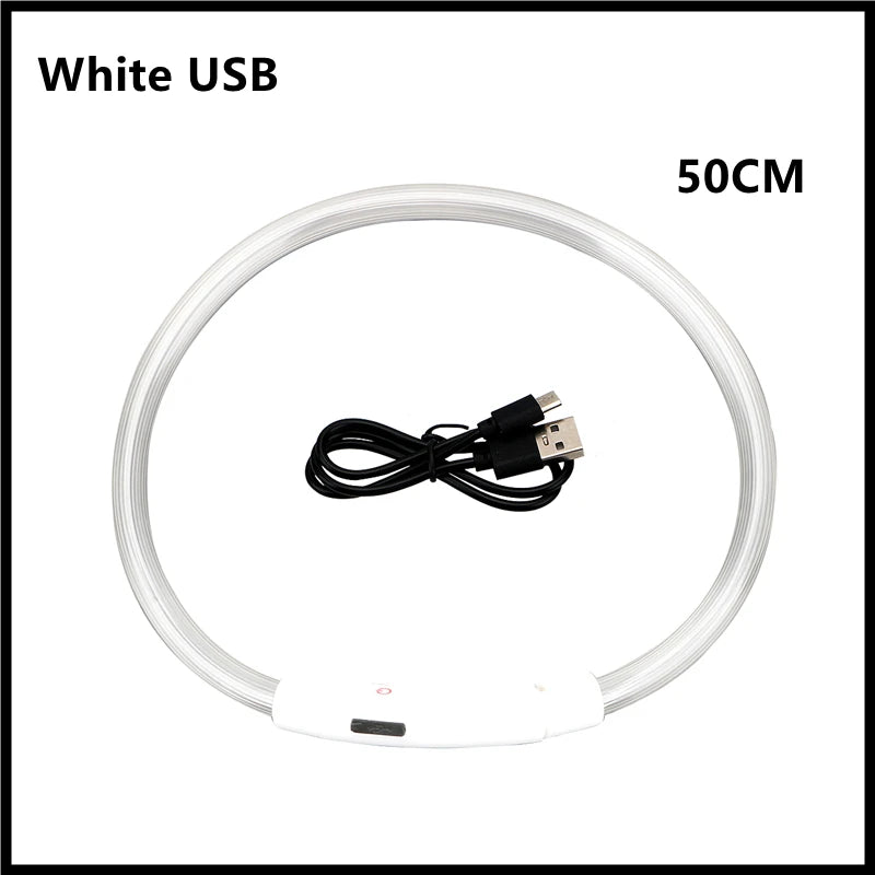USB Rechargeable Luminous Collar Led Glowing Collar for Dogs & Cats