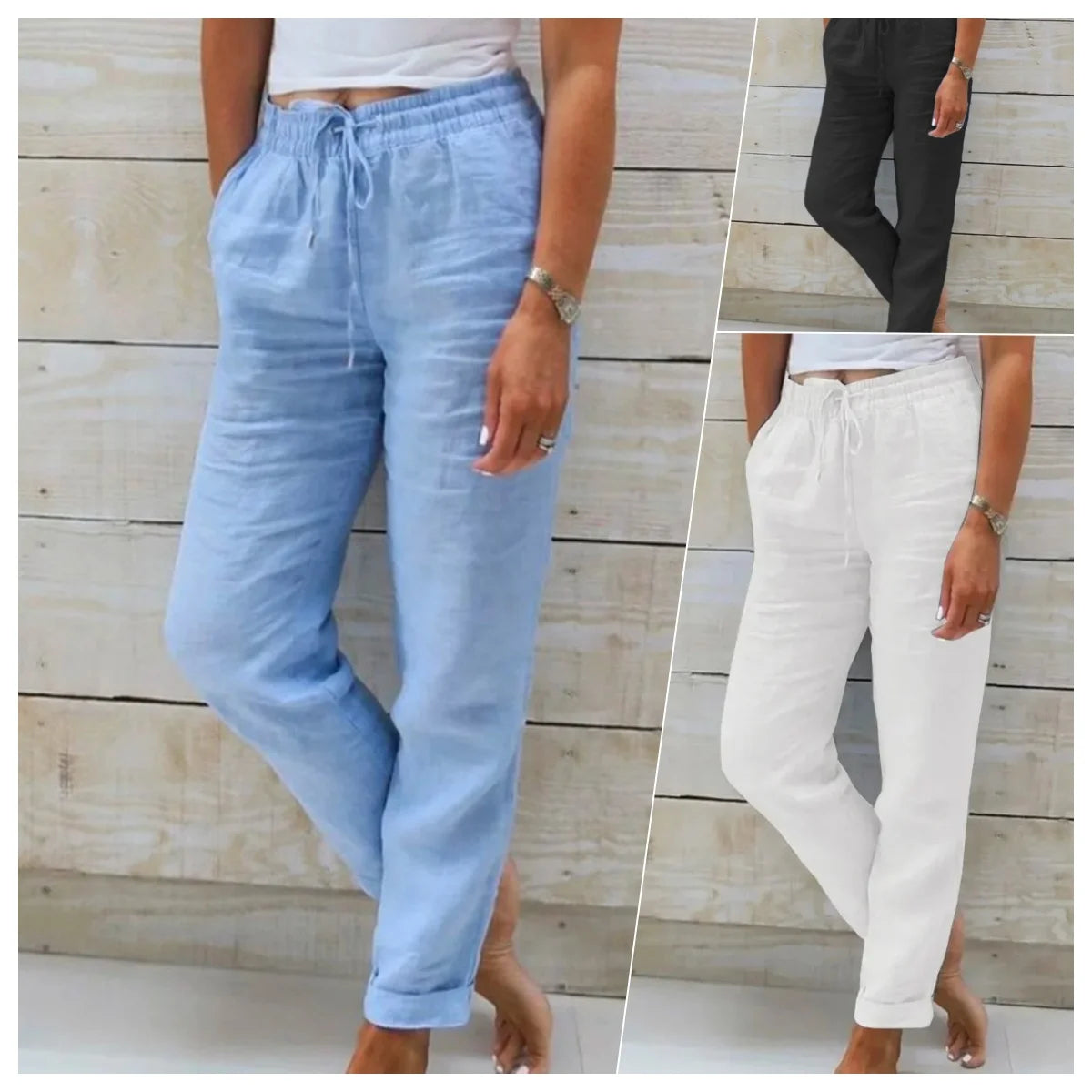 Casual Trousers Streetwear Solid Female Clothes