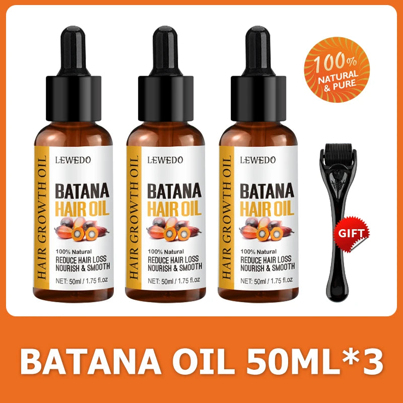 Lewedo Naturals Batana Oil Fast Hair Growth for Men Women Pure Batana Oil